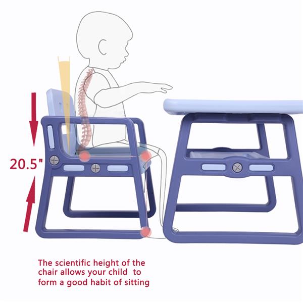 [US-W]Kids Table and Chairs Set - Toddler Activity Chair Best for Toddlers Lego, Reading, Train, Art Play-Room (2 Childrens Seats with 1 Tables Sets) Little Kid Children Furniture Accessories purple 