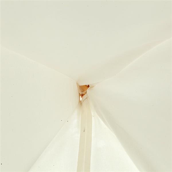 4pcs Wooden Poles Teepee Tent for Kids Raw White 