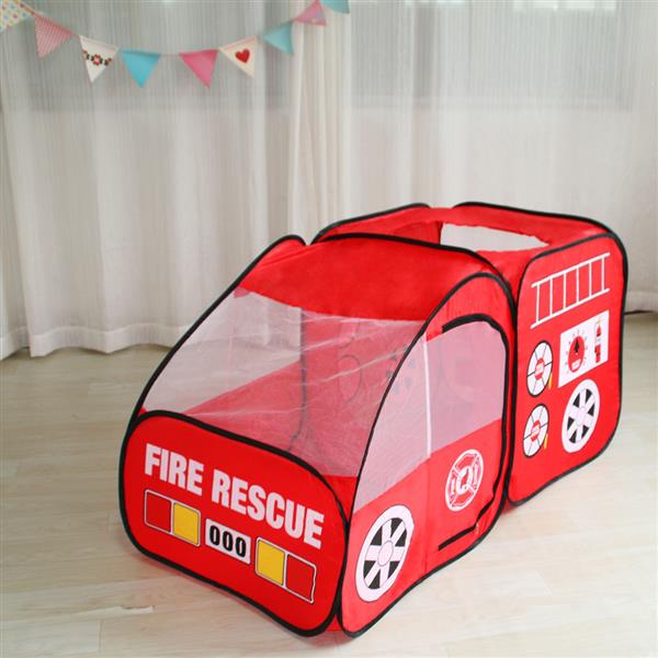 Fire Engine Design Folding Portable Playpen Tent Play Yard Red 