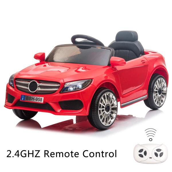 12V Kids Ride On Car 2.4GHZ Remote Control LED Lights Red 