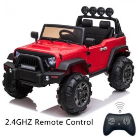 12V Kids Ride On Car SUV MP3 2.4GHZ Remote Control LED Lights Red