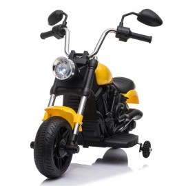 Kids Electric Ride On Motorcycle With Training Wheels 6V Yellow
