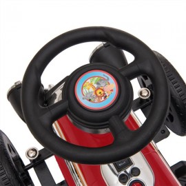 Kids Electric Ride On Car With Music Player   LED Lights 6V Red