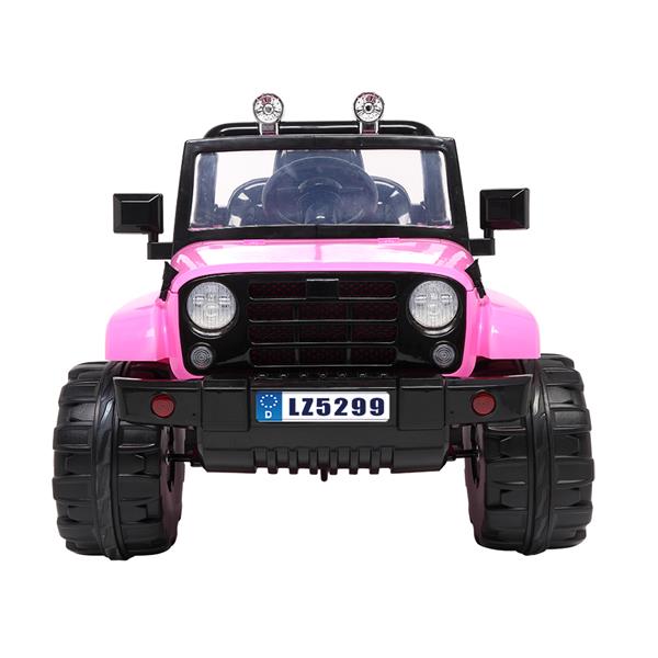 LEADZM LZ-5299 Small Jeep Dual Drive Battery 12V7Ah * 1 with 2.4G Remote Control Pink 