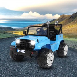 LEADZM LZ-5299 Small Jeep Dual Drive Battery 12V7Ah * 1 with 2.4G Remote Control Blue