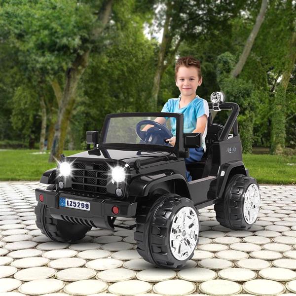 LEADZM LZ-5299 Small Jeep Dual Drive Battery 12V7Ah * 1 with 2.4G Remote Control Black 