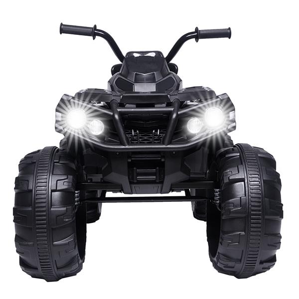 12V Kids Electric 4-Wheeler ATV Quad Ride On Car Toy with 3.7mph Max Speed, Treaded Tires, LED Headlights, AUX Jack, Radio 