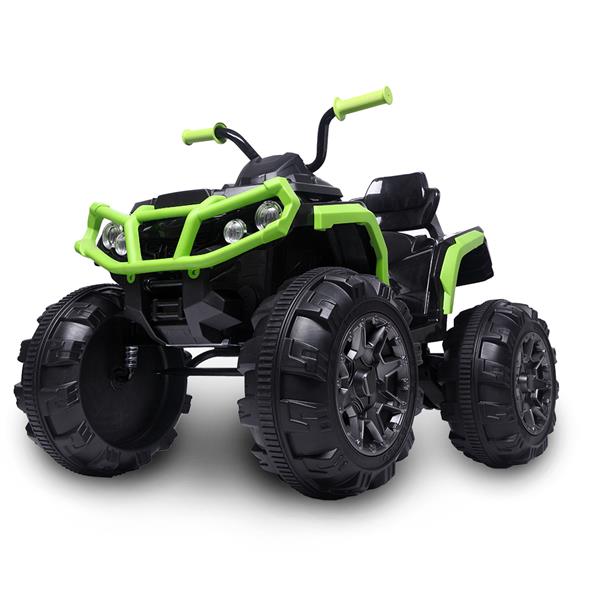 LEADZM Upgraded LZ-906 ATV Double Drive Children Car with 45W*12 12V7AH*1 Battery without Remote Control Black and green 