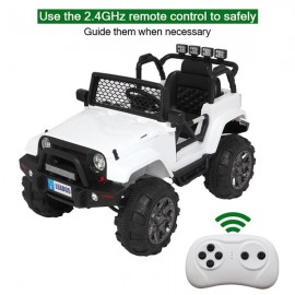 LEADZM LZ-905 Remodeled Jeep Dual Drive 45W * 2 Battery 12V7AH * 1 with 2.4G Remote Control White