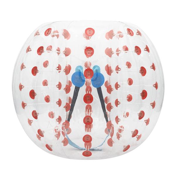 Transparent Nail Inflatable Bumper Ball Red 