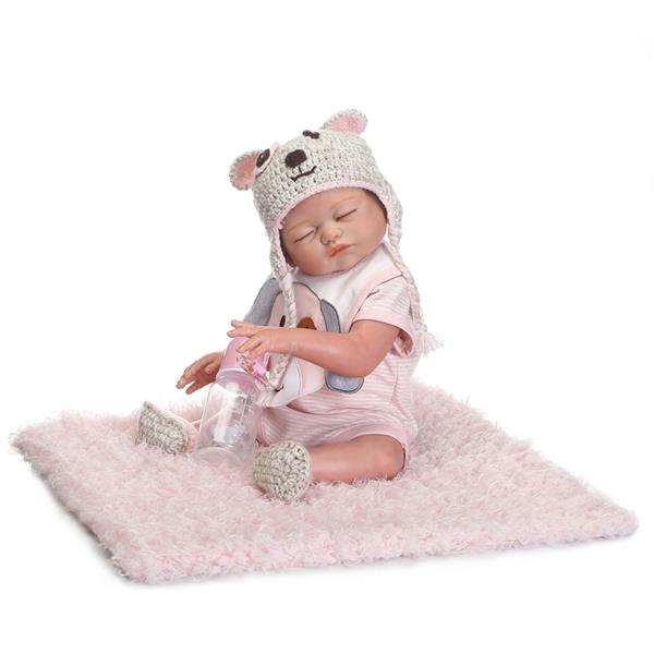 Pink Pup Fashionable Play House Toy Lovely Simulation Baby Doll with Clothes Size 20" 