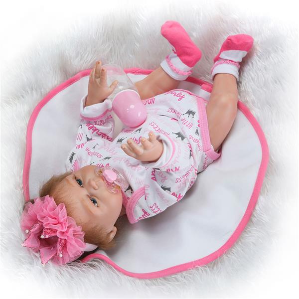 Crown Cloth Europe and America Fashionable Play House Toy Lovely Simulation Baby Doll with Clothes Size 18" 